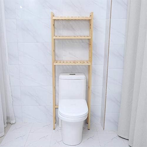 GSDNV 3-Ярусная Дървена Конструкция Рафтове За Съхранение на Над Тоалетна Компактен Органайзер За Баня