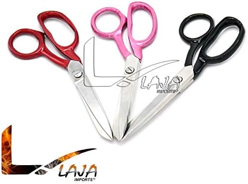 LAJA Внася Комплект от 3 броя Ножици Тейлър За рязане на тъкани, изработени От Неръждаема стомана Червено Черен Розово