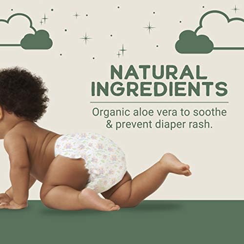 Естествени пелени Happy Little Camper, размер 2 (12-18 кг) - Еднократни бебешки пелени от чист памук с алое, сверхпоглощающие, хипоалергенни