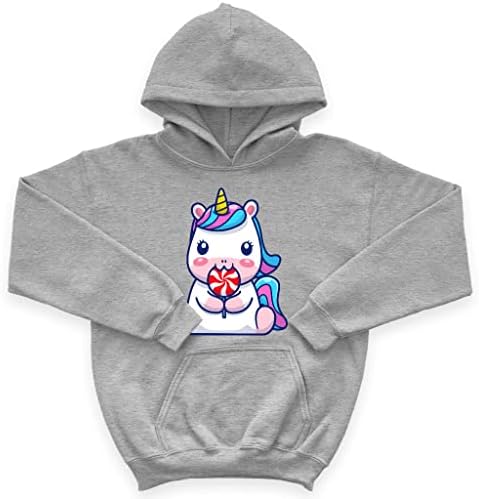 Детска hoody от порести руно с фигура на Еднорога - Candy Kids' Hoodie - Kawaii Hoody за деца