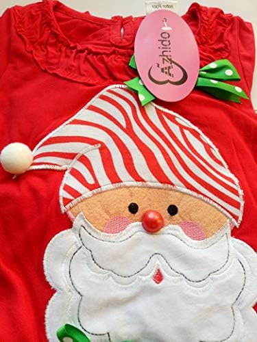 MMBeauty Момичета 2 елемента Дълги Пижами Пижамный Комплект Коледна Домашно Облекло Червен