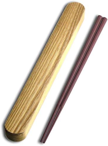ナガオ(Nagao) Набор от пръчки за хранене и Калъф за пръчки, 23 см, 02: Adzuki