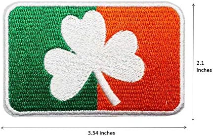 Сладък Нашивка от 4 бр./компл. Ирландски Флаг с Детелина, Зелен Кръст, на Бродирани Желязо на Нашивках, Емблема Централи