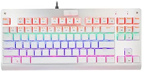 Механична клавиатура MarsHopper без клавиши с подсветка от 87 клавиши и тактильными ключове кафяво | Н-Образен | Многоцветен |