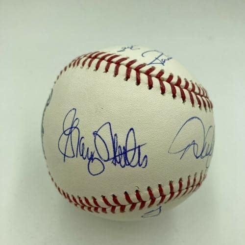Прекрасен Дерек Джитър, Капитаните на Ню Йорк Янкис, подписа договор с MLB Бейзбол Steiner COA - Бейзболни топки с Автографи