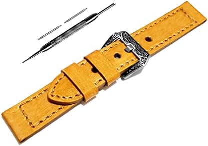 Каишка от матирана естествена кожа NICKSTON Gold е Съвместим с умни часовник Garmin Venu Пл, Venu Пл Music и D2 Air Band Pins