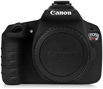 Силиконов Защитен Калъф Camarm за корпуса на фотоапарата на Canon Rebel T6 (1300D) (черен)