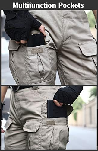 NAVEKULL Мъжки Улични Тактически Панталон Rip Stop Леки Водоустойчив Военни Военни Товарни Работни Туристически Панталони