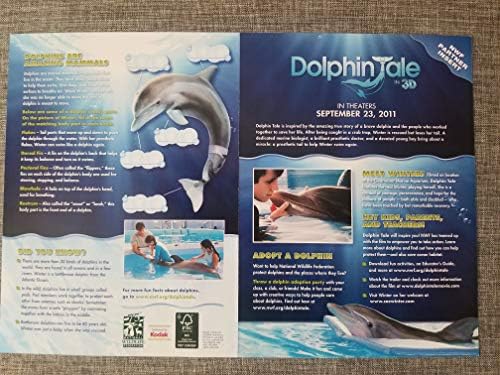 Приказка за делфините 2011 D / S Предварително Изградена Плакат на филма, 9,5x14