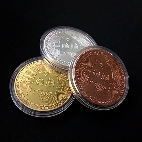 1бр Биткоин Златна Възпоменателна Монета Биткоин Виртуална Монета Криптовалюта Монета 2021 Ограничена Серия са подбрани Монета