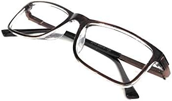 Очила за четене На lifestyle Бифокални + 2,25 Пластмасови Правоъгълни 49 мм Кафяви Unisex_alacfrpr4506