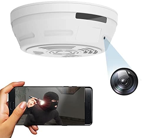 Шпионска Камера, Детектор за дим Скрита Камера - WiFi 180 Дни в режим на готовност 1080P HD Нощно Виждане PIR Откриване на