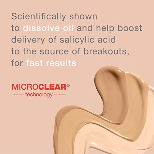 Течната основа на Neutrogena SkinClearing Безмасляная, за борба с акне и петна, с 5% Салицилова киселина, Лек за акне, за придаване на блясък