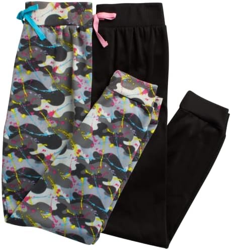 Спортни панталони Dreamstar за момичета - 2 комплекта активни флисовых джоггеров за бягане (Размер: 7-16)