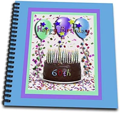 3dRose db_20206_3 С 60-годишнината от Раждането на Шоколадова торта - Мини Бележника, 4 по 4
