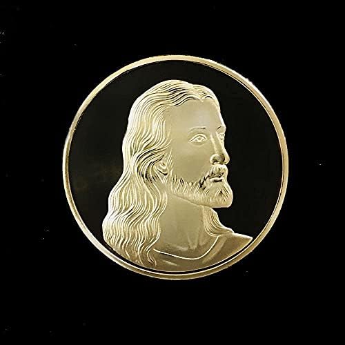 Портрет На Превозното Средство Исус Възпоменателна Монета Художествена Живопис Последната Вечеря Позлатен Метален Паметник