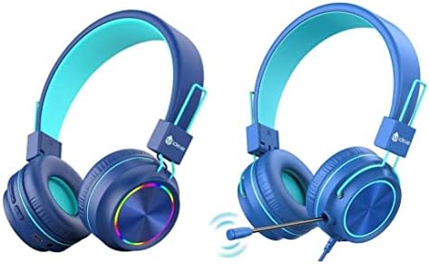 Детски Bluetooth-слушалки iClever BTH03 и детски комплекти слушалки HS21 - Безопасни Слушалки за деца, Сгъваема детска слушалки