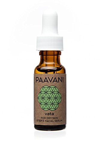 Серум за лице PAAVANI Аюрведа за суха кожа - Направено в САЩ - Аюрведическое масло за грижа за кожата - Органични, 1 унция