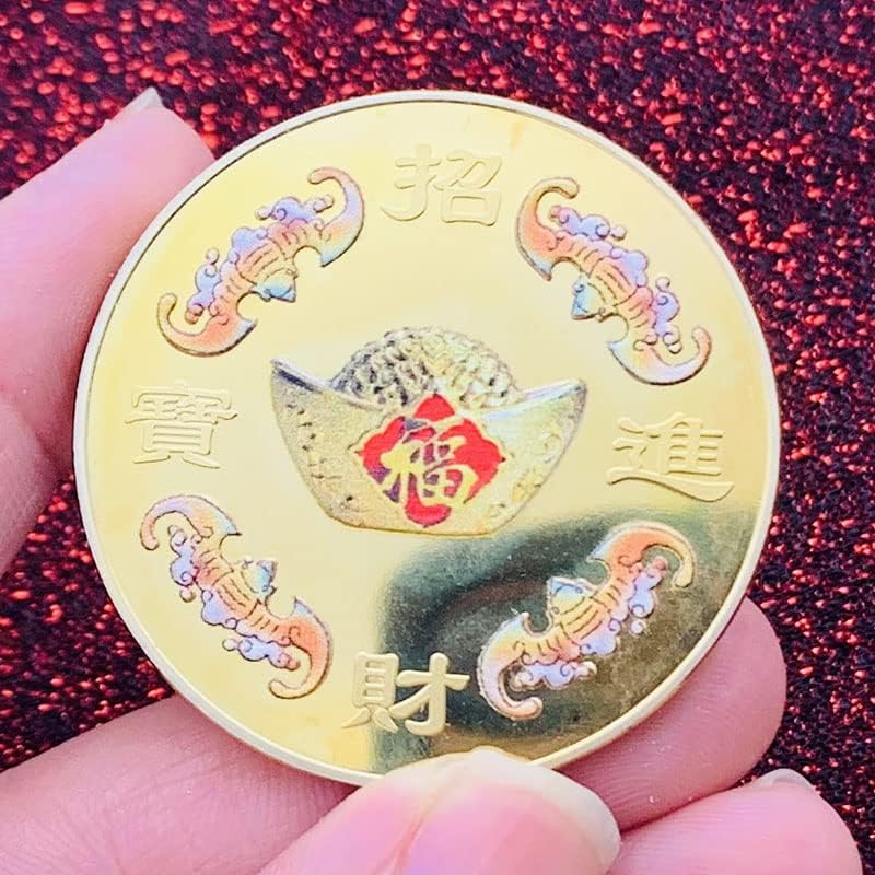 Годината На Тигъра Фушоу Консервна Позлатен Медальон За Игра С Една Ръка Подарък Златна Монета Възпоменателна Монета
