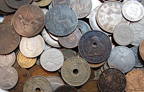 100 Стари монети Кенау - Повече от 1 килограм - Всичко на 70 и повече години - от 1800-те години - Поръчайте сега и ще получите 4 банкноти