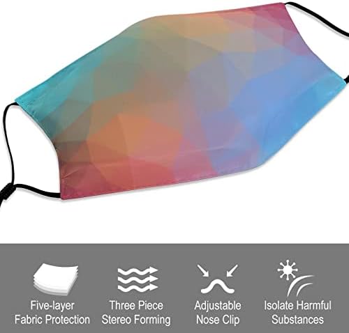Напечатанная Множество предна капачка за устата UTF4C (без филтър) Абстрактни Цветни Удобна Моющаяся Дишаща Защитна Кърпа за Половин Лице,