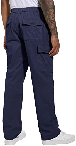 MAGCOMSEN Панталони-Карго за Мъже Rugular Fit Ежедневни Памучни Панталони Улични Леки Работни Панталони С Много Джобове