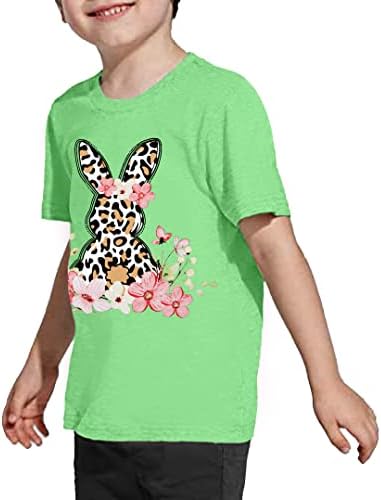 LAZYCHILD/ Великденски Ризи За Малки Момчета И Момичета, Детска Тениска със Заек, Сладка Тениска с Леопардовыми Зайци, Великден