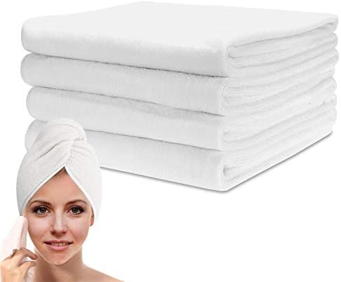 Bekith, 4 Опаковки Кърпи за коса от микрофибър, Обвивка за жените, 20 x 40 см, Супер Впитывающее Быстросохнущее Кърпа от Микрофибър за
