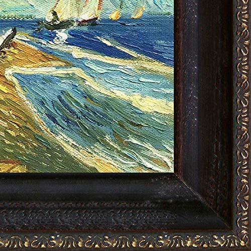 Картини на Винсент Ван Гог Лодка в Сент-Мари с размер 8 до 10 сантиметра в рамка с маслени Бои върху платно