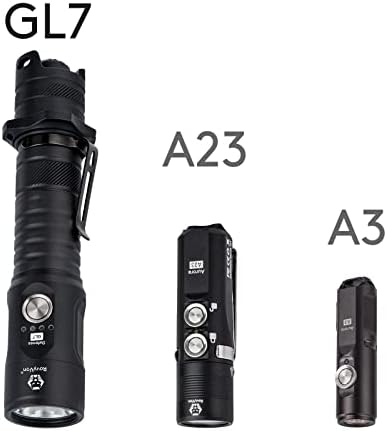 Фенерче RovyVon GL7 G2 2000 Лумена, Супер Ярки Акумулаторни фенери USB C с Двоен ключ, 5 режима, IPX8, Водоустойчив Ръчни Фенери с високо Люменом