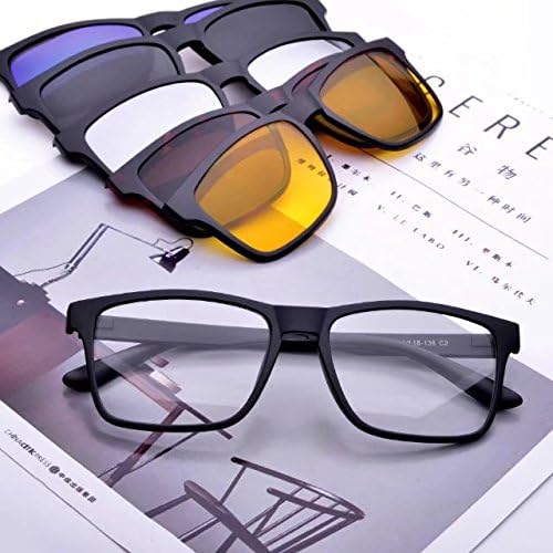 Поляризация Слънчеви очила Jcerki Бифокални Очила За четене 2.00 Здравина Лесната дограма за Tr90 с 5 Сменяеми лещи