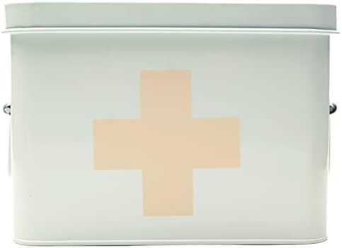 Эмалированная кутия за първа помощ Blush Retro за съхранение на Лекарства и домашен декор с Капак и Подвижна Чекмедже