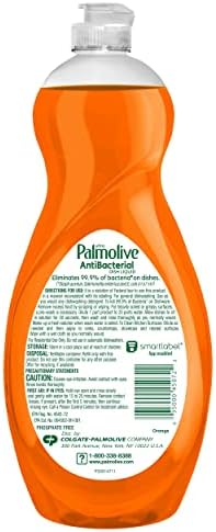 Течност за миене на съдове Palmolive Ultra, оранжева, антибактериална, 32,5 течни унции (опаковка от 1)