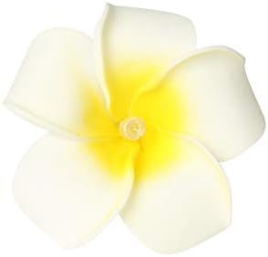 AceList 2 Комплекта Жълти Цветове Франжипани 20 Led Струнни Тела Хавайски Пяна на Изкуствени Цветя, Плюмерии На Батерии Страхотна