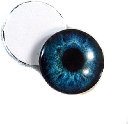 10 мм, Тъмно-Сини Стъклени Очи Куклени Ириси за Художествена Таксидермии от Полимерна Глина, Скулптура или Бижута, Комплект от 2