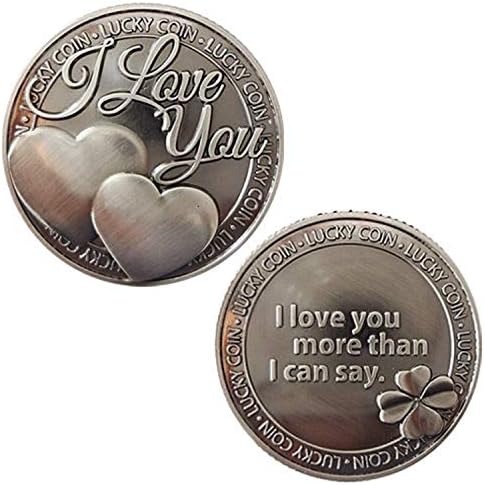 Щастливата Монета Любов Обичам Те Възпоменателна Монета, Възпоменателна Монета Щастливи Думи На Любов Романтична Двойка Колекция От