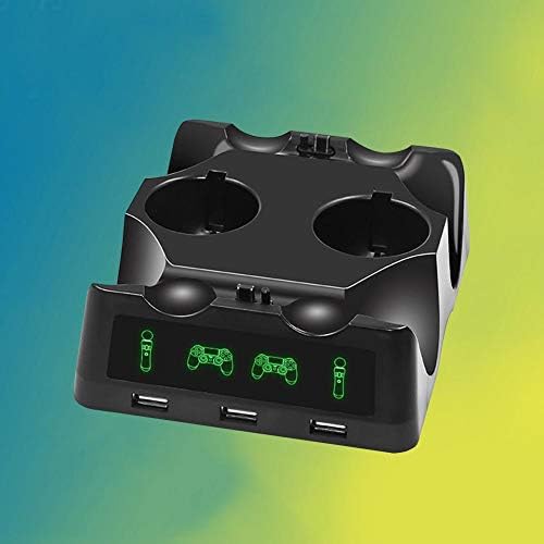Зарядно устройство с дръжка Delaman, Многофункционално Зарядно Устройство За PS4/PS4 MOVE/PS4 VR-контролер С Четири Честота докинг
