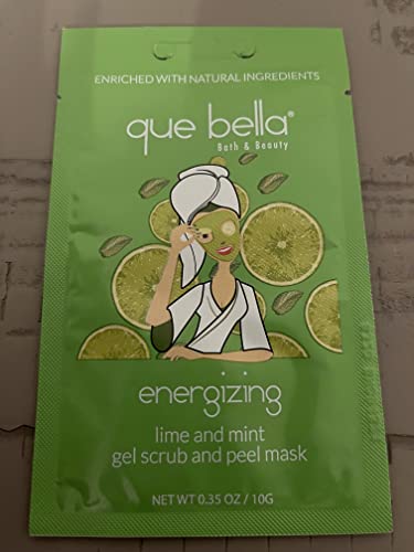 Que Bella 5-опаковане на Гел-Скраб със зелени лимони и Мента и Маска-пилинг