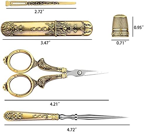 Старинни Шевни Ножици Европейския Старинен Ретро Комплект За Шиене Остри Портняжные Ножици За Шиене На Тъкани Scissor, Златни