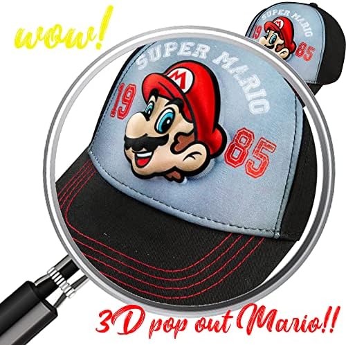 Бейзболна шапка за момчета Nintendo Super Mario - на Възраст от 4 до 12 години - Разнообразие от модели и цветове - Регулация -