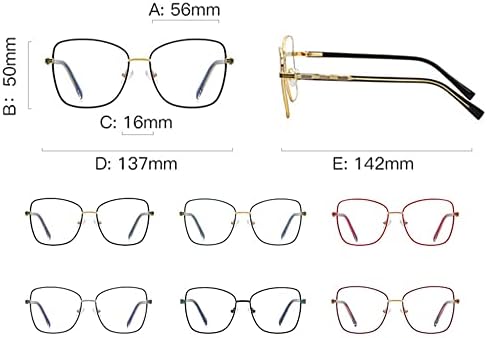 RESVIO Извънгабаритни Очила за четене, за Жени, Мъже Метални Модни Кутия Пантите Квадратни Четци Ръчно изработени Черен