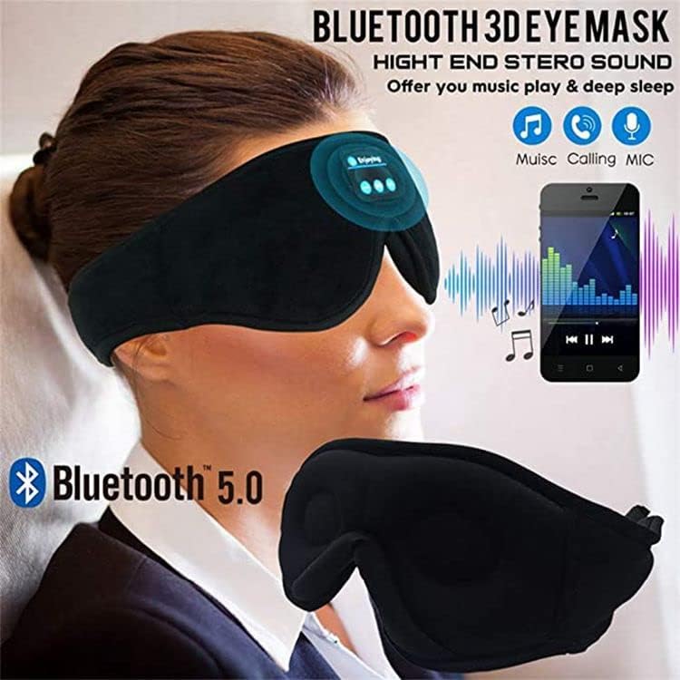 bestgift 3D Безжична 5,0 Bluetooth Музикална маска за очи Предизвикателство бинауральной Стереомузыки Затемненная маска за очи за