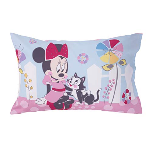 Disney Minnie Mouse - Комплект спално бельо Minnie in Pink за деца от 4 теми - Одеяло, Двустранен Калъфка за възглавница, Чаршаф,