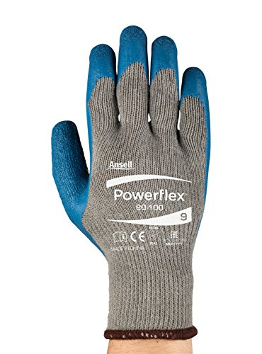 Универсални ръкавици Powerflex 80-100 - Тежкотоварни, устойчиви на износване, дръжка, малък размер (опаковка от 12 броя)