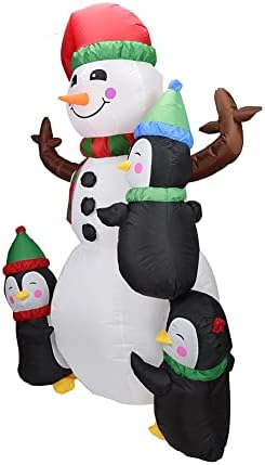 Пет Домейни Надуваеми Коледни украси На Открито Коледен Надуваем Снежен човек на открито на Led Осветление Надуваем Снежен човек