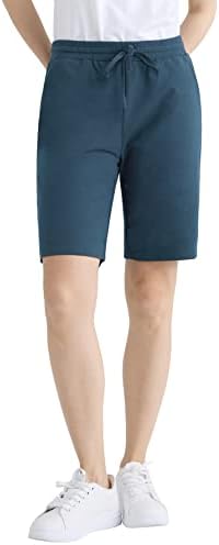 Дамски Памучни къси панталони-бермуди Weintee Дължина 9 см по Вътрешния шев с джобове, 3 опаковки