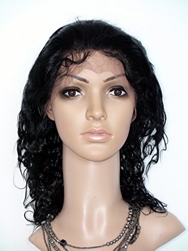 Бесклеевой 24 Пълен завързана перука от човешки косъм, черна афро перука, малайзийские Вирджински човешка коса Remy, къдрава