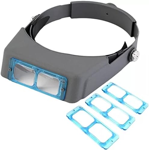 UXZDX Носят Очила С Увеличително Стъкло, за да погледне Надолу Очила в Тюрбан Лупа Ремонт Шлем С Три ръце Лупа