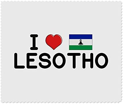Azeeda 2 x Кърпички за почистване на лещи и очила от микрофибър Аз обичам Лесото (LC00017856)