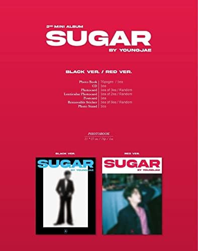 YOUNGJAE GOT7 - 2-ри мини-албум Sugar CD (Черен + червен версия). КОМПЛЕКТ)